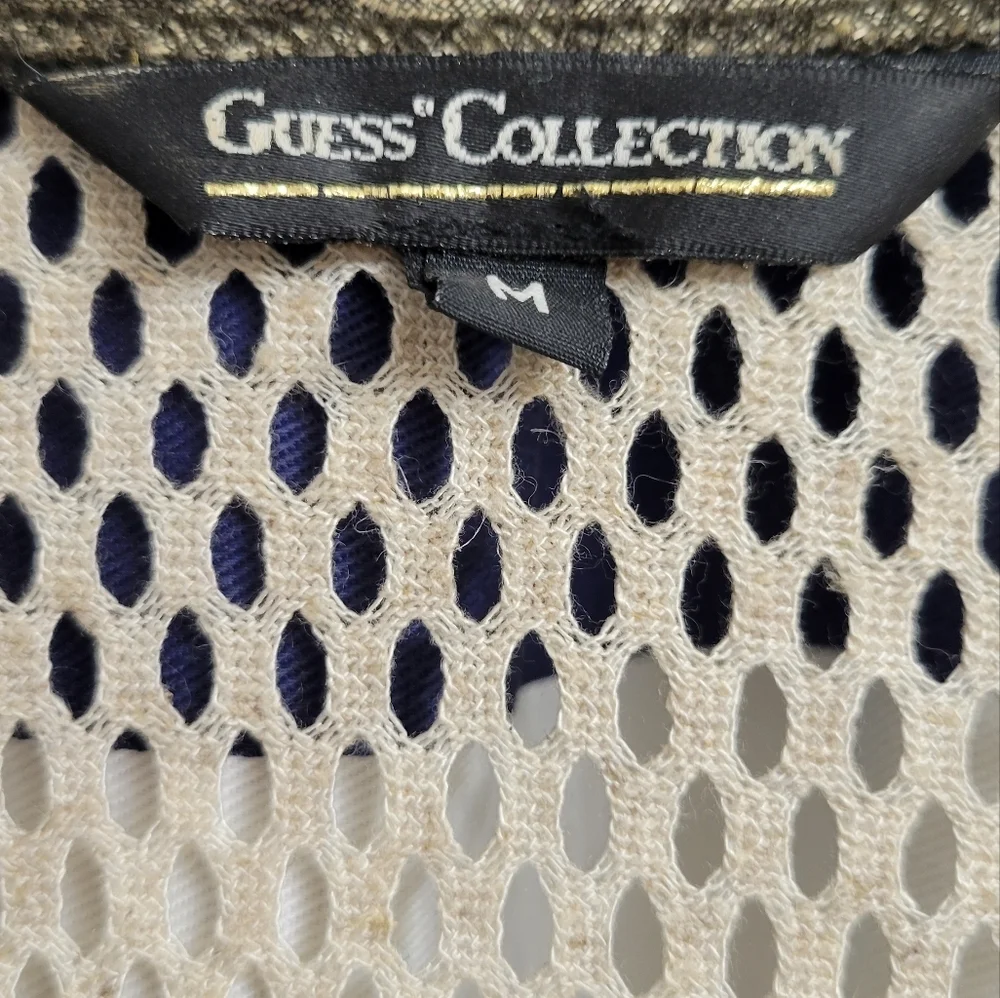 Guess Vintage Brown 1990s Cropped Button Vest | Size Medium - Picture 4 of 6